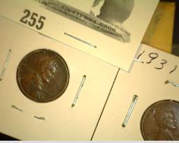 1913 D & 1931 D VF Semi Keydate Lincoln Cents.