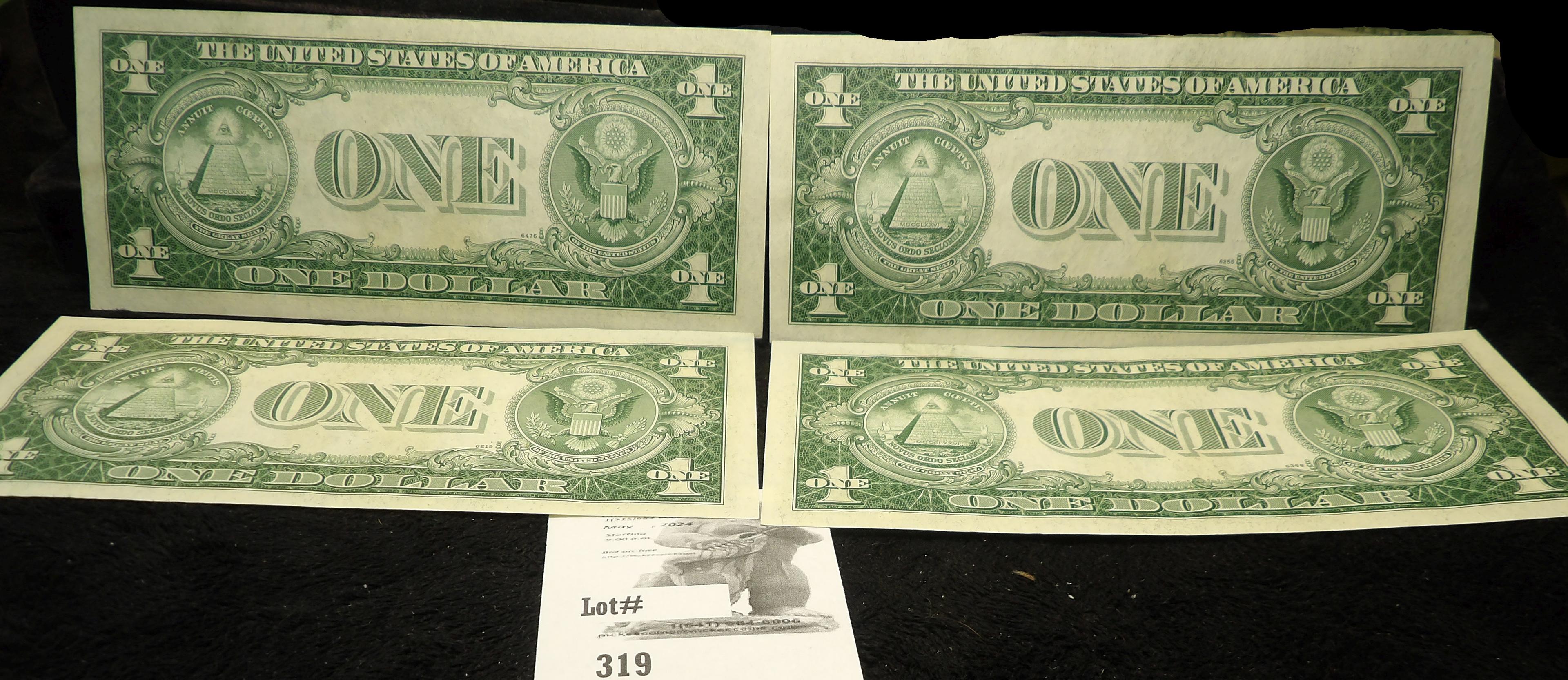 (3) Series 1935E  $1 Silver Certificates, high grade.