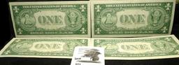 (4) Series 1935E  $1 Silver Certificates, high grade.