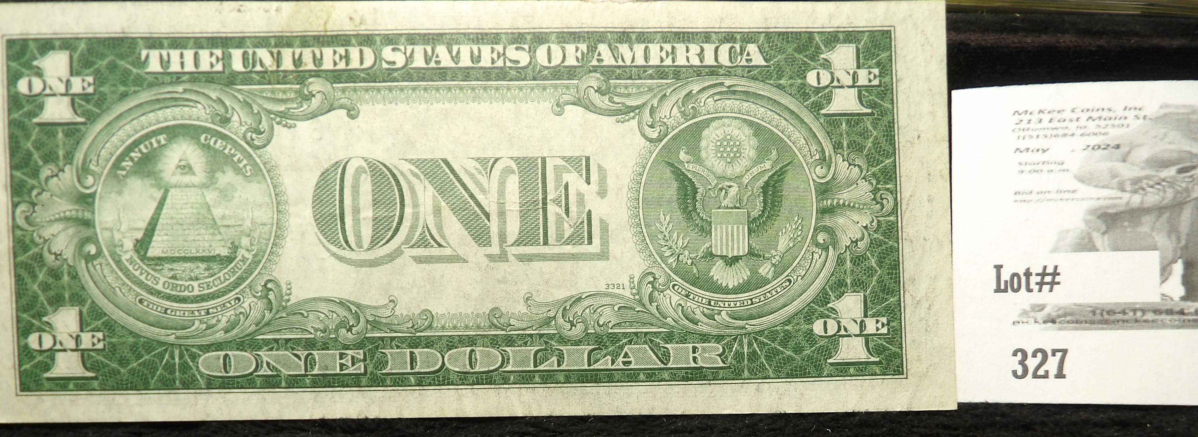 Series 1935A $1 Silver Certificate Experimental Red "S" Note.