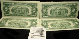 (4) Series 1963 $2 U.S. Notes, all Red Seals.