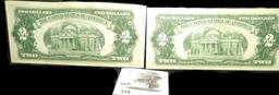 (2) Series 1953C $2 U.S. Notes, both Red Seals.