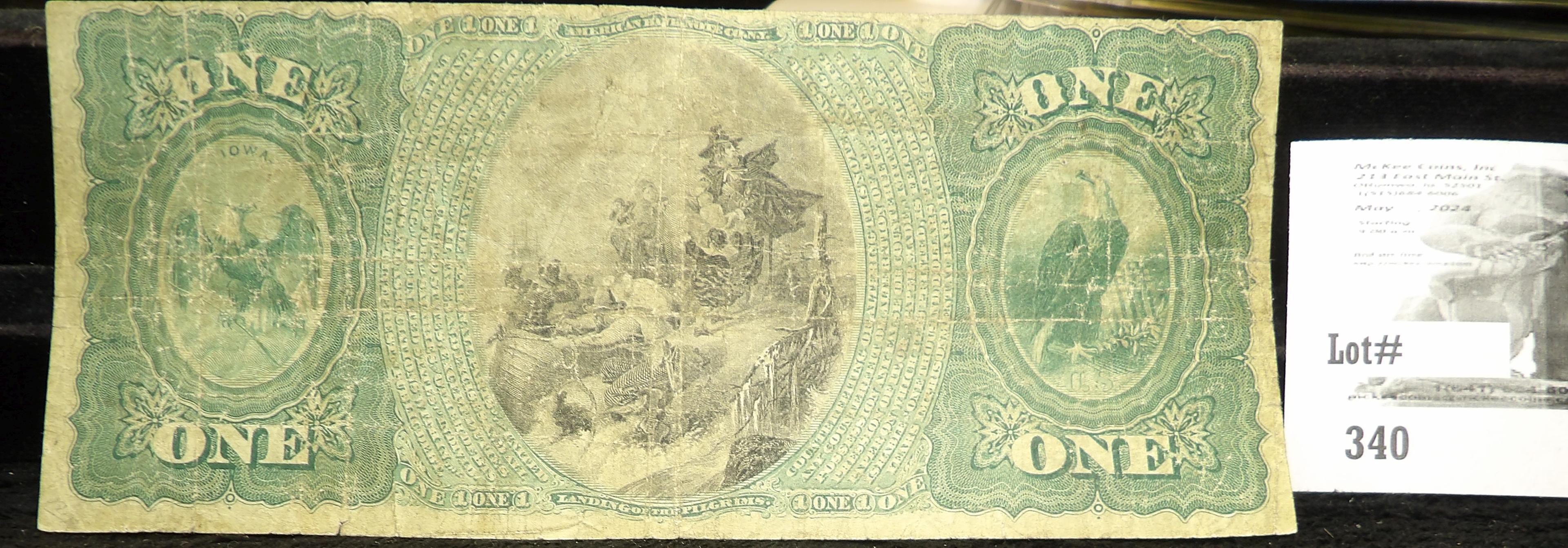 June 15th, 1872 First Charter National Banknote The Keokuk National Bank State of Iowa, Charter No.