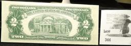 Series 1953C $2 U.S. Note, Red Seal, Scarce Star Replacement note. Near AU.