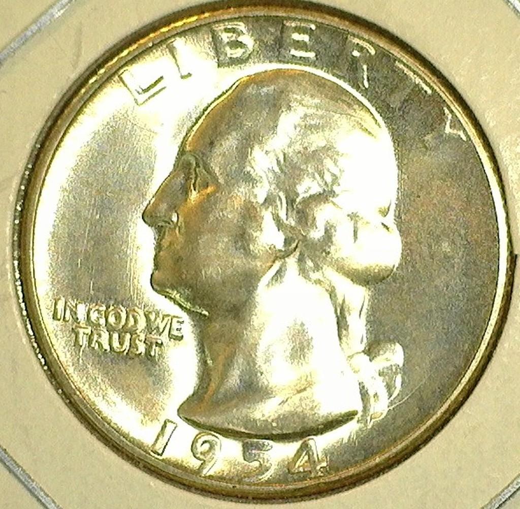 1954 S Washington Quarter, Brilliant Uncirculated.