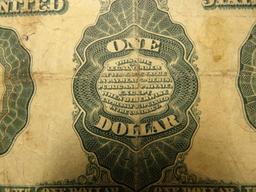 Series 1891 $1 Treasury Note "The United States of America Will pay One Dollar to Bearer in Coin", s
