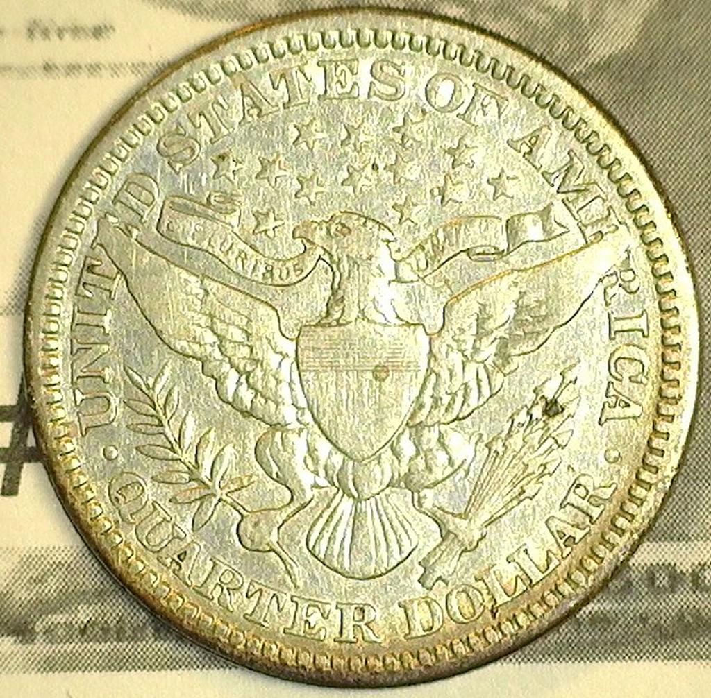 1908 P Barber Quarter.