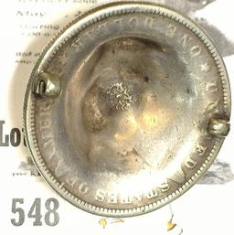 1899 Pop Out Morgan Silver Dollar Stick Pin Missing.