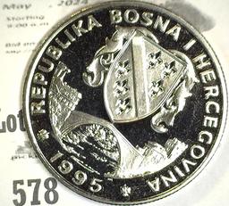 1995 Republik of Bosnia & Hercegovina 1-Suverena BU Proof Like.