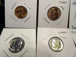 1964 P Proof Lincoln Cent; 1962 P Proof Jefferson Nickel; 1960 P, (2) 61 P, 62 P, 63 P, 64 P, & 2021