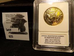 2013P 24K Gold Enriched Kennedy Half Dollar.