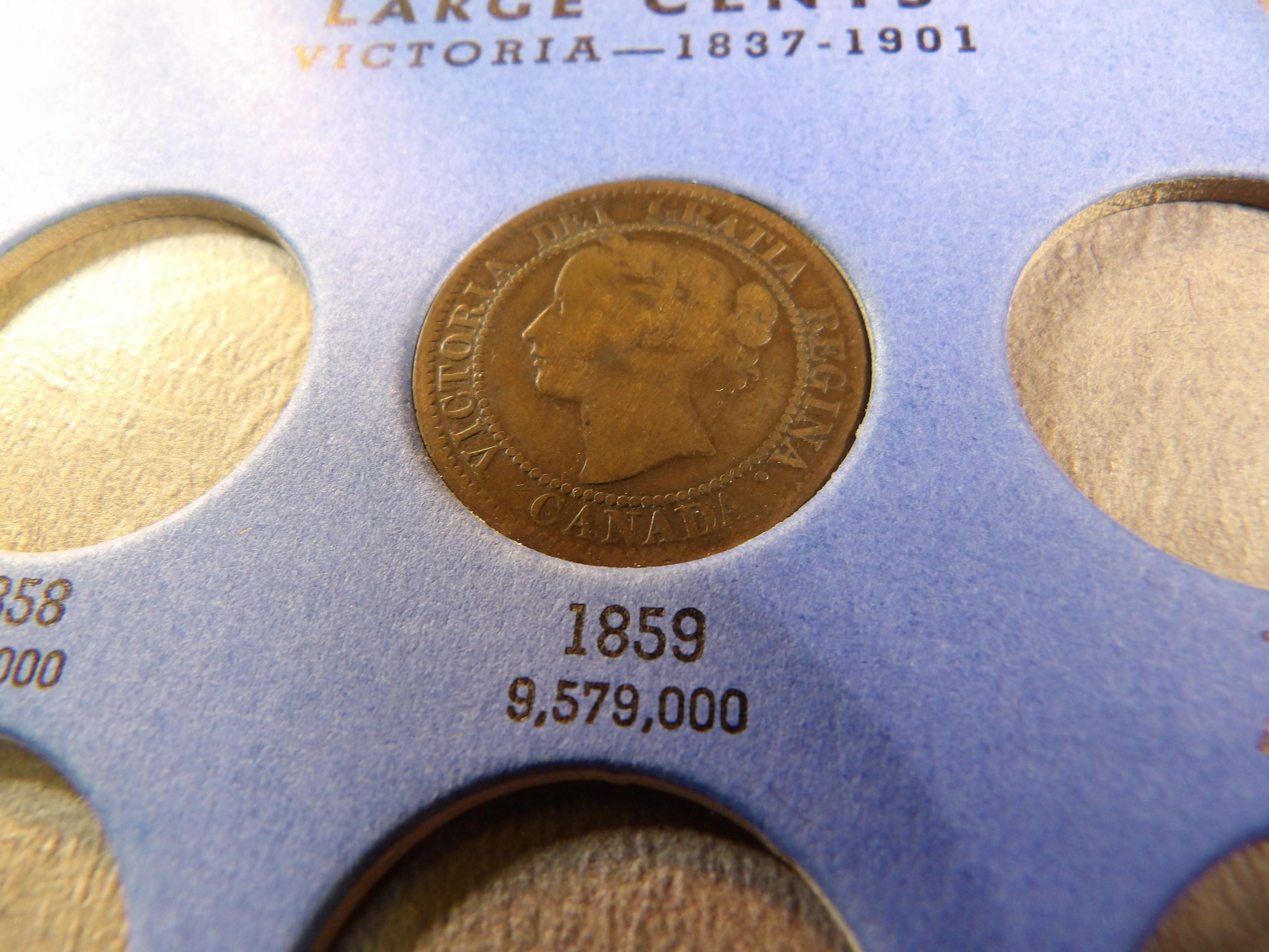 Partial Set Canadian Large Cents 13-Coins Inc. 1859, 1895, 1902, 1903, 1911, 1913, 1914, 1915, 1916,