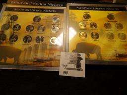 (2) 2004-2005P,D 10-Coins 1-Gold Plated,  Westward Series Nickels Sets in a Custome Holder.