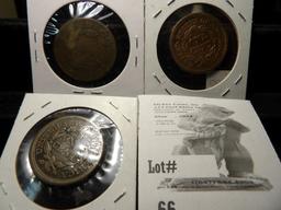 1835, 1853, & 1854 U.S. Large Cents.