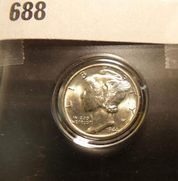 1944 P Mercury Dime, BU, In Snaptight case.