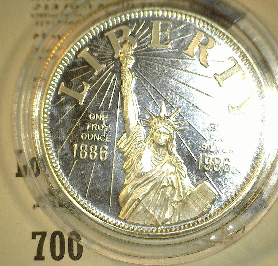 One Ounce .999 Fine Silver "Liberty" in capsule.