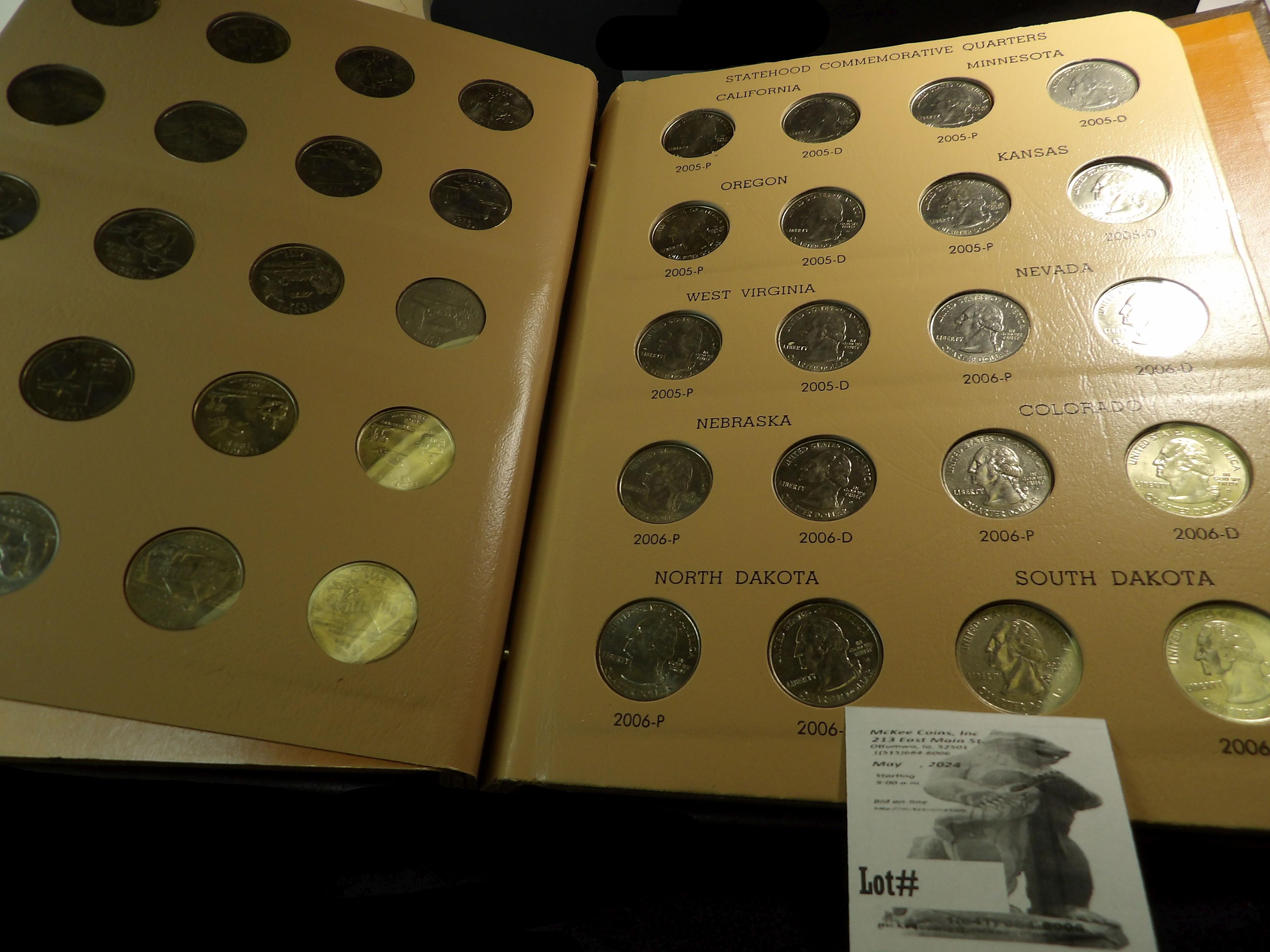 World Coin Library Dansco Album full of Washington Quarters Statehood Commemorative 1999-2008. Conta