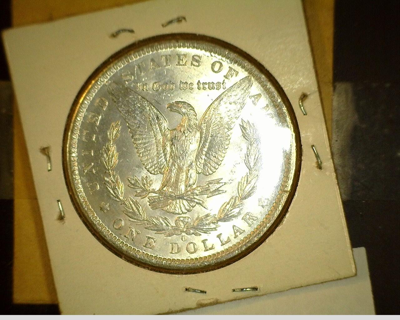 1883 O Brilliant Uncirculated Morgan Silver Dollar, Bright White.