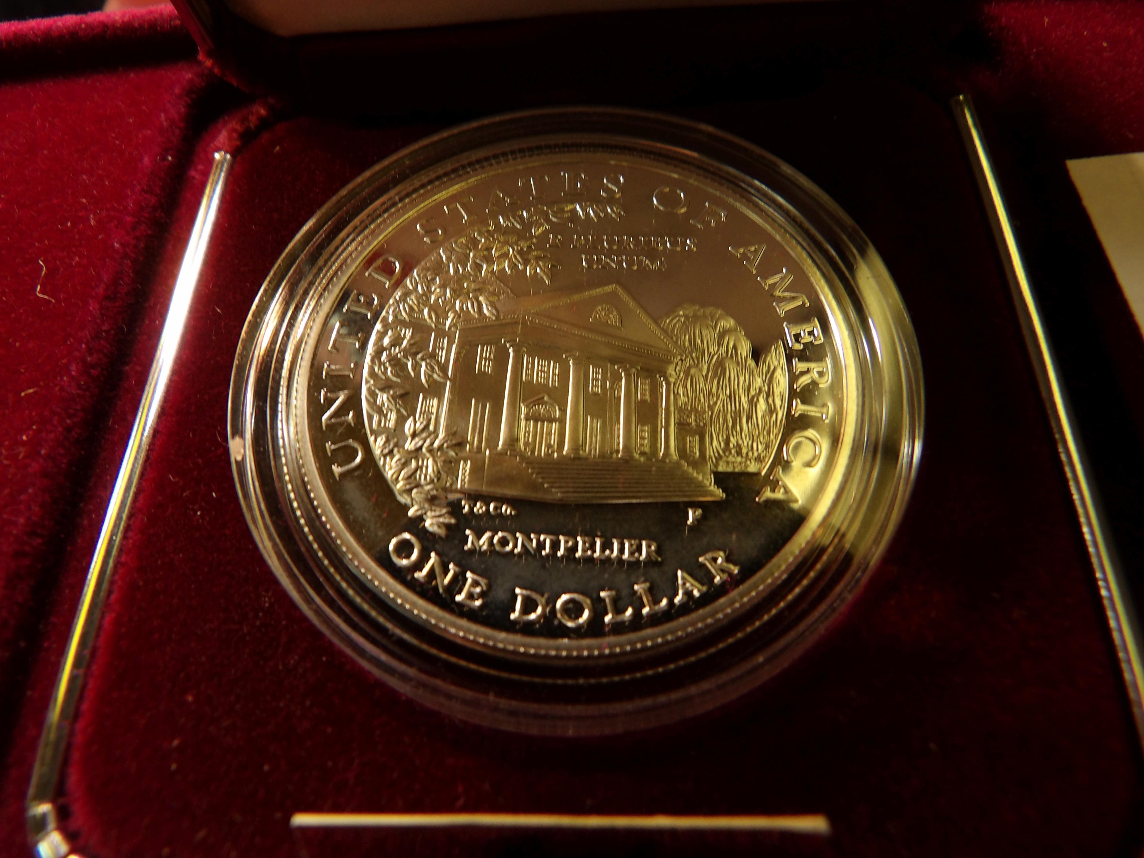 1999 Dolley Madison Proof Silver Dollar in box as issued.