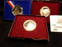 1986 Liberty Proof Half Dollar & (2) Silver Proof 1982 George Washington Half Dollars.