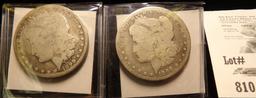 1896 O AG & 1899 S Good Morgan Silver Dollars.