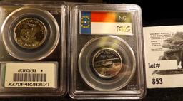 1980 S Susan B. Anthony Dollar PCGS Proof 69 DCAM & 2001 S PCGS PR69 DCAM North Carolina Quarter.