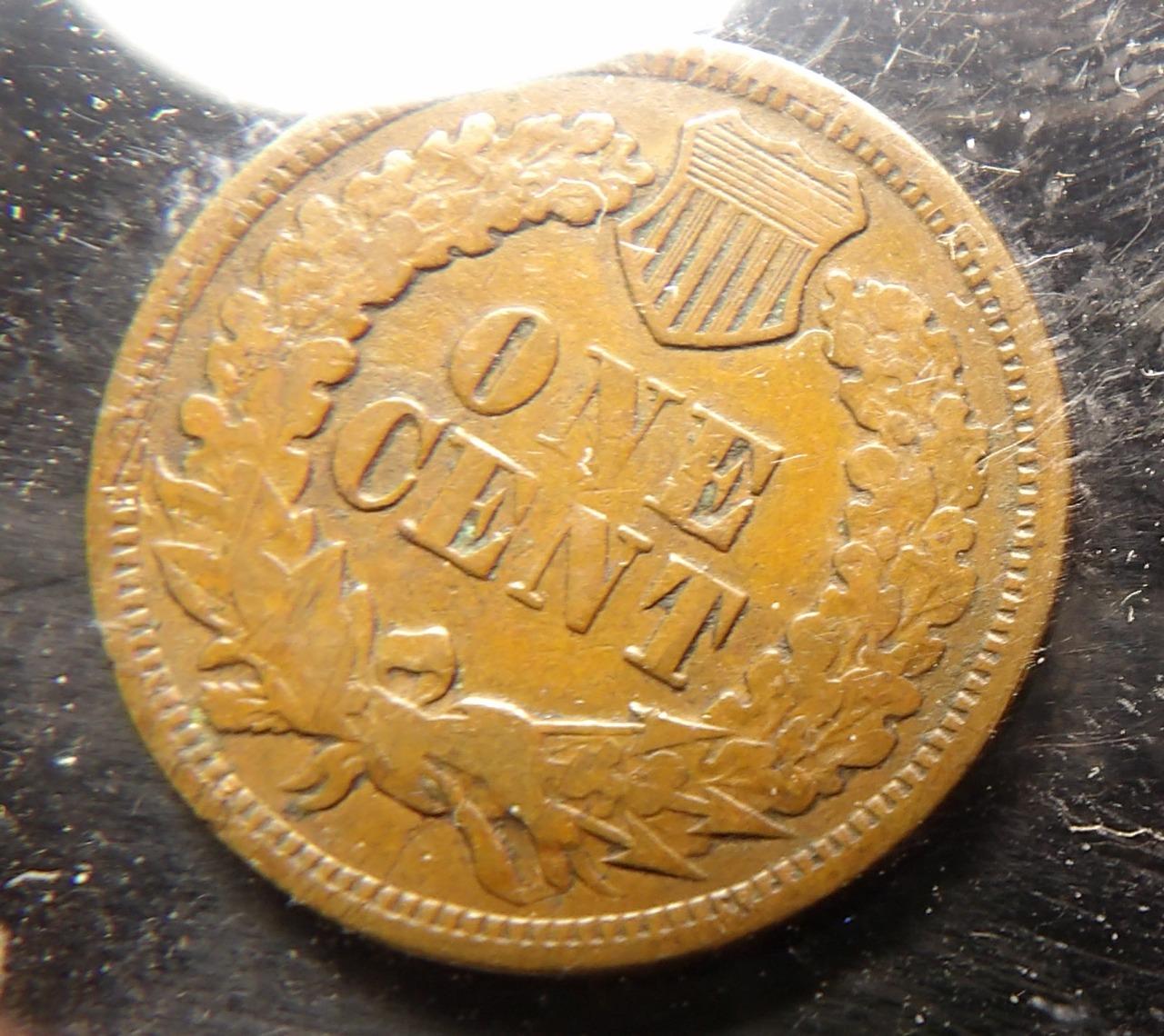 1867 Indian Head Cents, Fine.