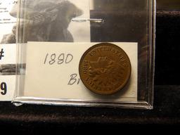1876 Good & 1880 Choice Brown AU Indian Head Cents.