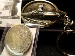 U.S.S. Lexington Medal from a Texas Museum; U.S.S. Ronald Reagan Key Fob; & 1889 O Morgan Silver Dol