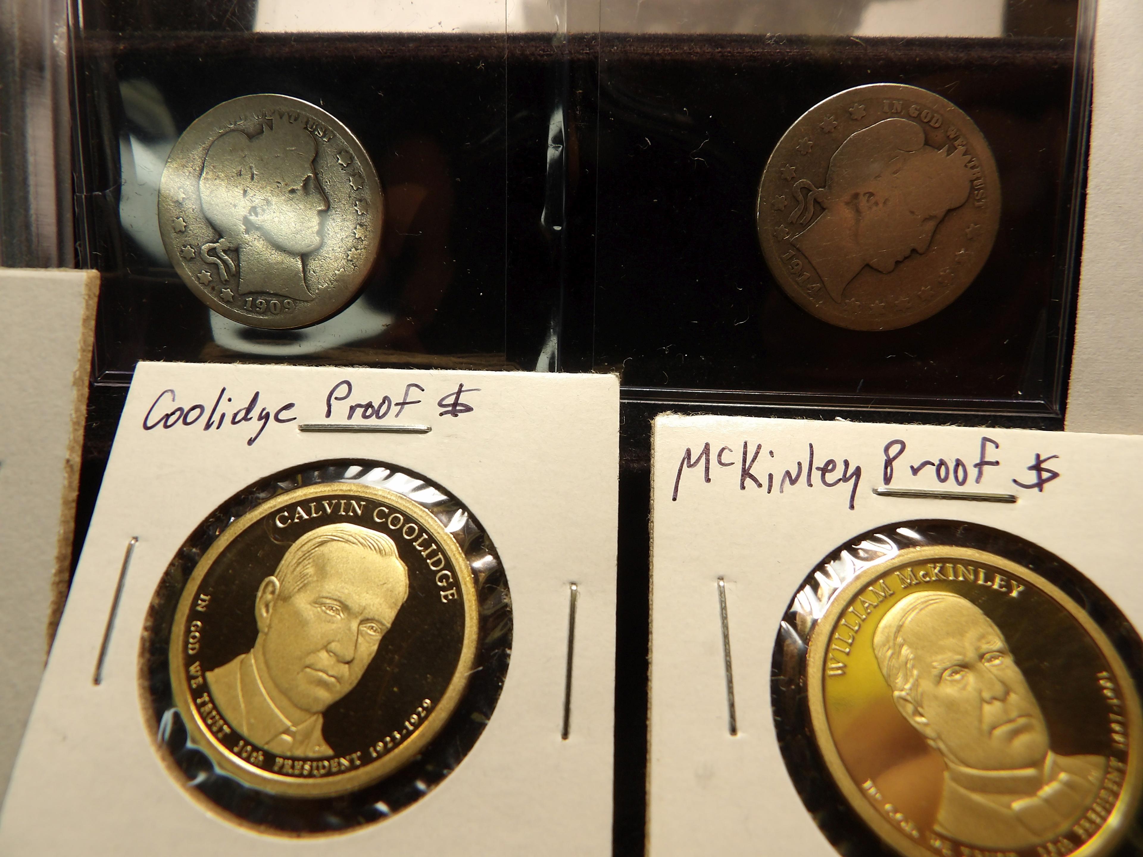 1898 S Nickel slabbed PCGS PF69 DCAM; McKinley, Harding, Coolidge Proof Dollars; 2012 S Hawaii Volca