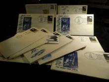 (54)  Stamped and Postmarked Apollo 11 Manned Lunar Landing U.S. Navy Recovery Atlantic 1969 covers.