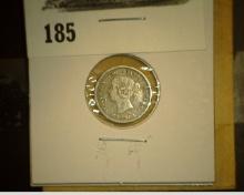 1871 Queen Victoria Canada Five Cent Silver. Fine.
