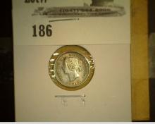 1899 Queen Victoria Canada Five Cent Silver. Extra Fine.