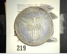 1903 S United States of America Philippines Island Silver One Peso.