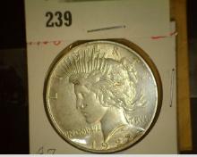 1922 P Peace Silver Dollar, EF.