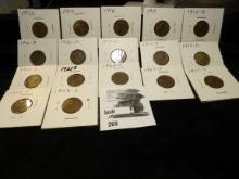 1912P, 13P, 14P, 15P, D, 16D, S, 17D, S, 18D, S, 21S, 24S, 27D, S, 28D, & S scarcer Lincoln Cents.