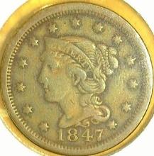 1847 U.S. Large Cent. Fine.
