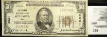 Series 1929 $50 National Currency The Ottumwa National Bank Ottumwa Iowa Charter No. 2621.