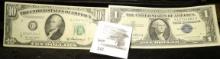 Series 1957A $1 U.S. Silver Certificate & Series 1950B $10 Federal Reserve Note, both very attractiv
