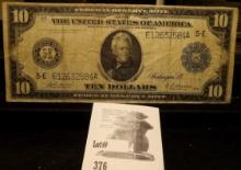 From our March, 2014 Coin Auction comes Series 1914 $10 Federal Reserve Note, 5-E Bank of Richmond,