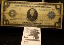 From our March, 2014 Coin Auction comes Series 1914 $10 Federal Reserve Note, 4-D Bank of Cleveland,