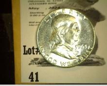 1963 P Franklin Silver Half-Dollar, BU.