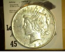1923 D U.S. Peace Silver Dollar.