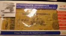 Set of 6 Replica Confederate Bank Notes.