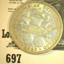 1893 Columbian Exposition Silver Commemorative Half-Dollar.