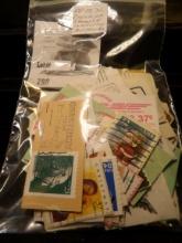 Pack of 100 Miscellaneous Envelope Stamps & some interesting post marks.