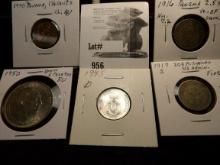1969 Panama 2 1/2c, KM # 7.2, VF-EF, Scarce; 1940 Panama 1.25 Cent, Choice AU; 1917 S Philippines 20