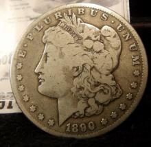 1890 CC Morgan Dollar, VG.