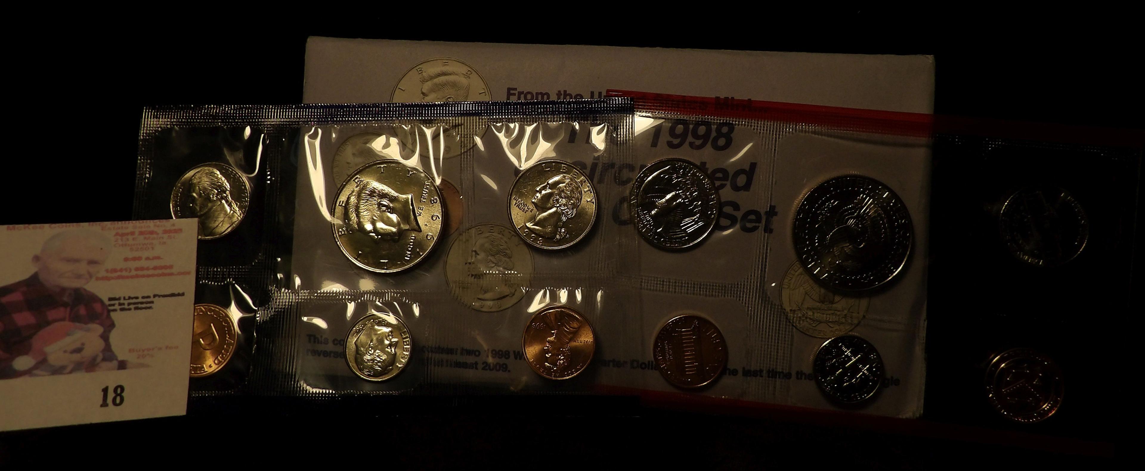 1998 P & D U.S. Mint Sets, original as issued.