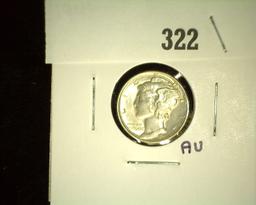1941 P Mercury Dime, AU.